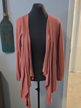 torrid Dusty Rose Open-Front Draped Cardigan